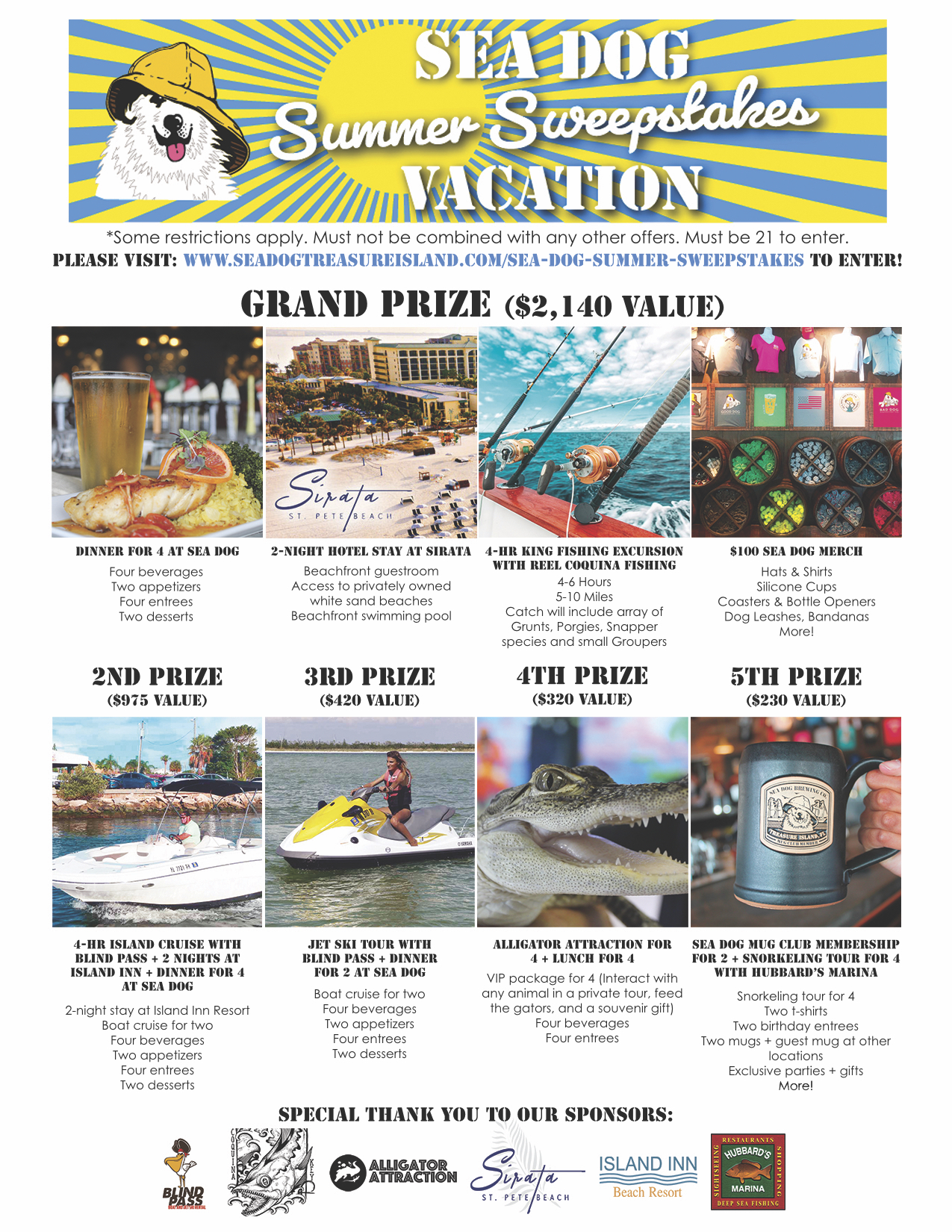 sea dog summer giveaway poster