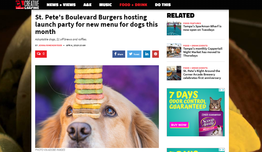 creative loafing tampa boulevard burgers st pete beach pupetizers menu launch party