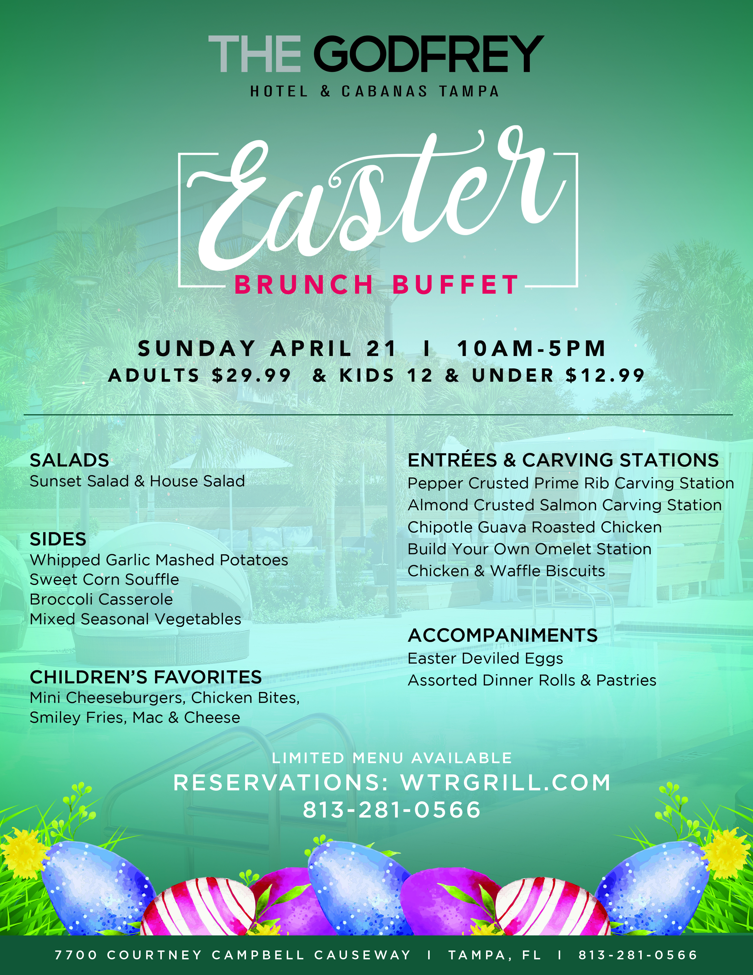 easter brunch buffet godfrey hotel tampa wtr evolve & co