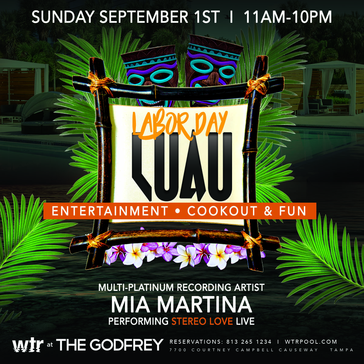 wtr pool grill labor day luau evolve & co tampa bay