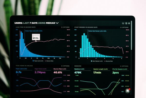 data on a computer screen